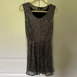 Rock & Republic Black and Silver Mini Dress Goth biker rock